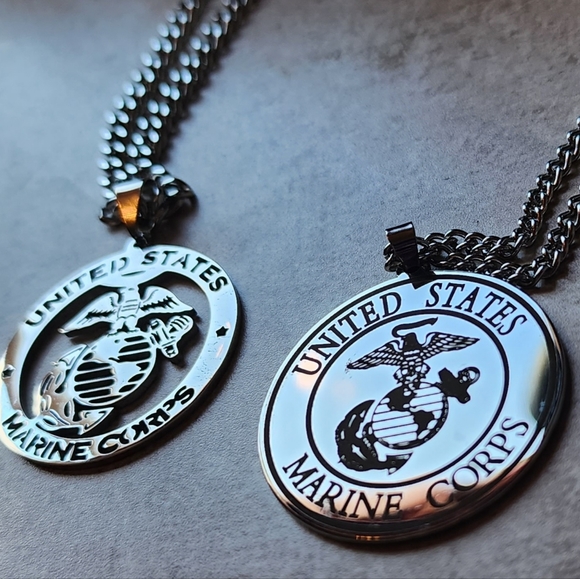 New stainless steel USMC United States Marine Corps necklaces.   Choose 1 - Picture 1 of 9